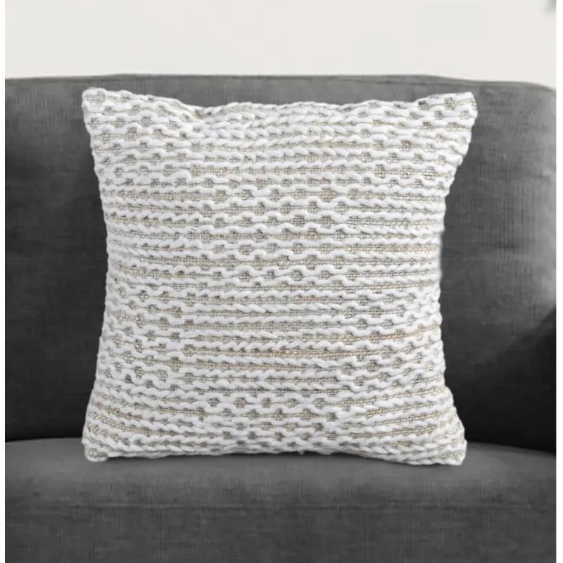 Vankúš LUNGA 45x45 cm z pravej vlny a juty