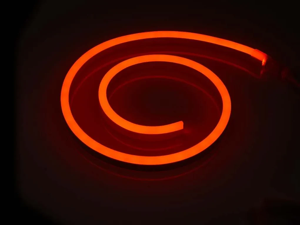 ECOLIGHT LED pásik NEON - 230V - 1m - 8W/m - IP68 - vodotesný - červený
