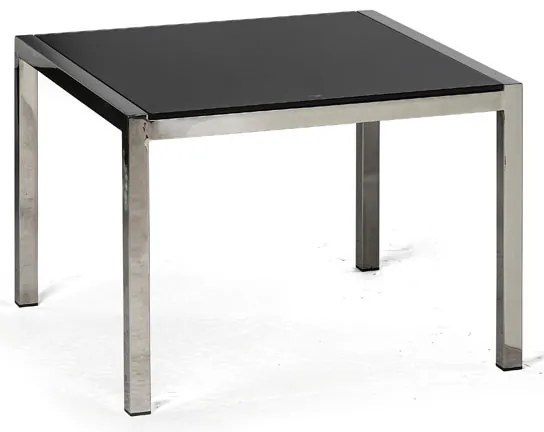 Konferenčný sklenený stôl TAZ, 60x60 cm, čierny