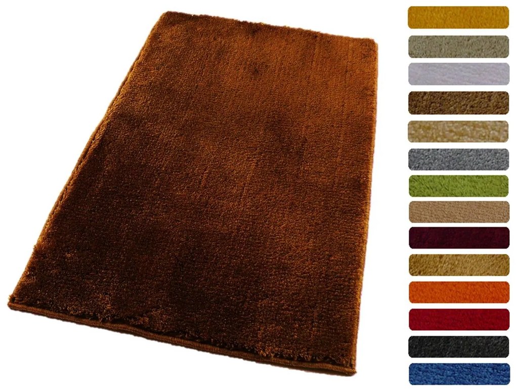 ROUTNER Kúpeľňová predložka UNI COLOR Tmavohnedá 10112 - Tmavohnedá / 50 x 80 cm 10112