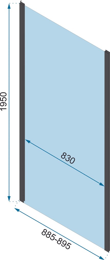 Sprchovací kút MAXMAX Rea RAPID slide 110x90 cm - čierny