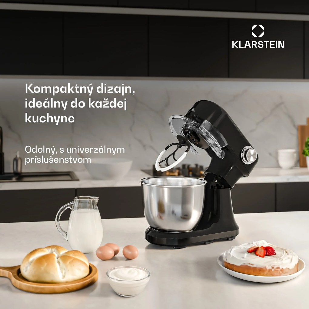 Klarstein Bella Evo kuchynský robot | planetárny miešací systém | 3 miešacie nadstavce | 1500 W | 5 l