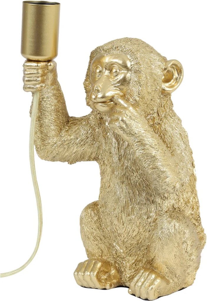 Zlatá stolná lampa s opičkou Monkey - 20*19*34 cm/40W