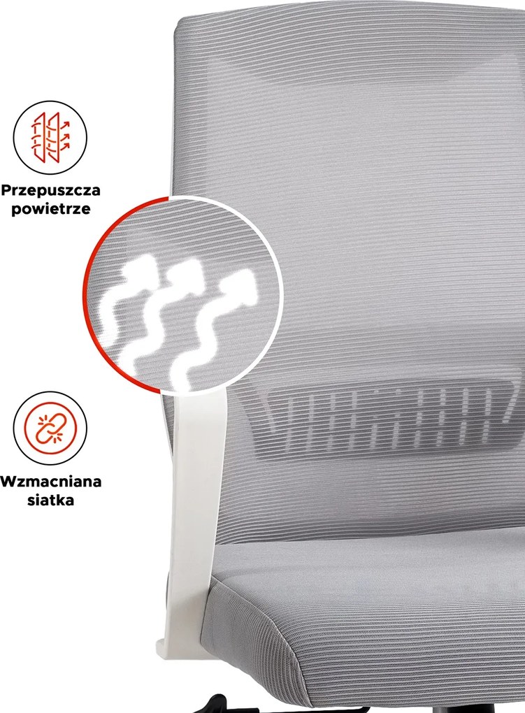 Kancelárska stolička Lieve (sivá) . Akcia -23%. Vlastná spoľahlivá doprava až k Vám domov. 1129087