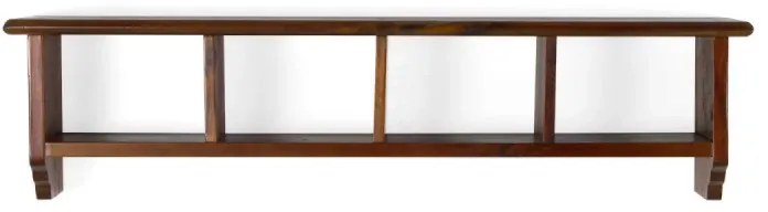 furniture-nabytek.cz - Masívna nástenná polica Catana z borovicového dreva, lakovaná, hnedá – 100×25×25 cm