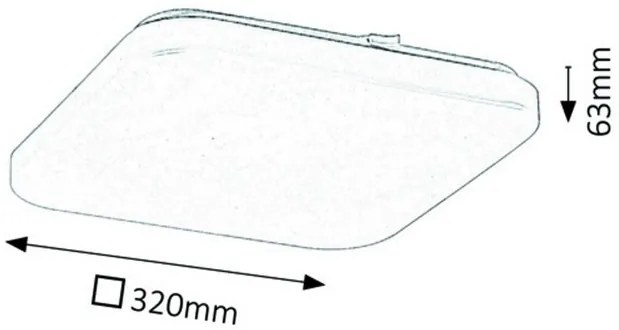 Rabalux LED stropné svietidlo Rob 1x32W | 2100lm | 3000K - biela