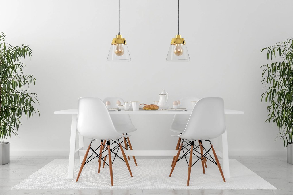 Toolight - Stropné svietidlo E27 60W APP895-1CP, zlatá, OSW-07022