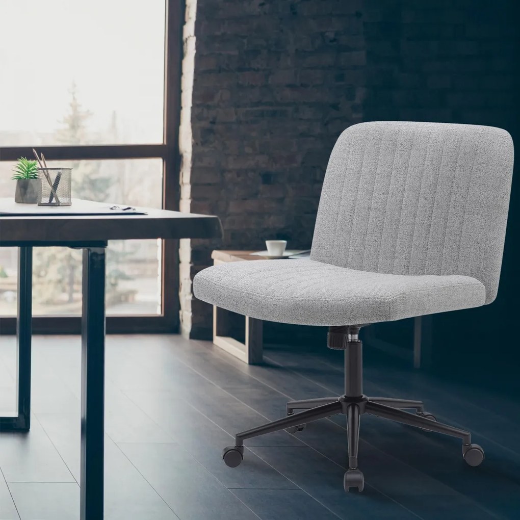 Design-Shop Kancelárska stolička Kingman látka - Svetlo šedá