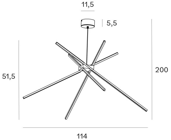 MAXLIGHT P0270 - LED Luster na lanku SPIDER LED/33W/230V biela