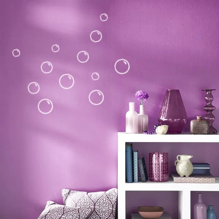 Sablio Samolepka na stenu: Bubble bubliny