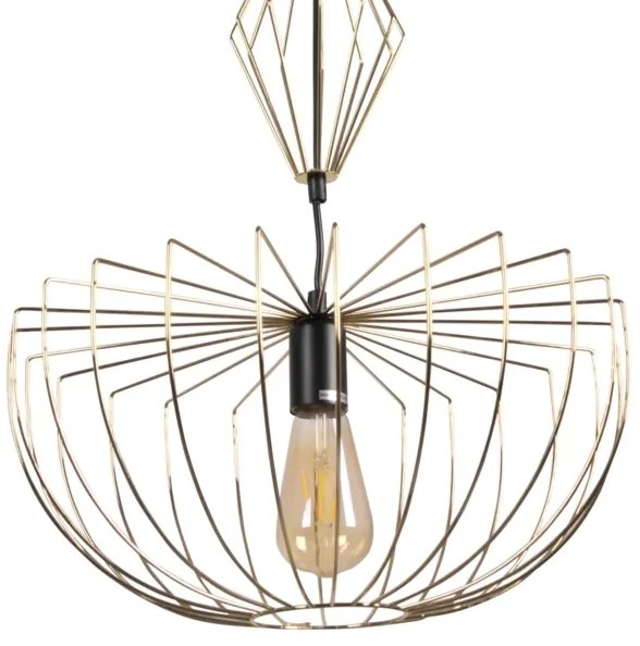 Luster na lanku JASMINA 1xE27/20W/230V pr. 40 cm zlatá