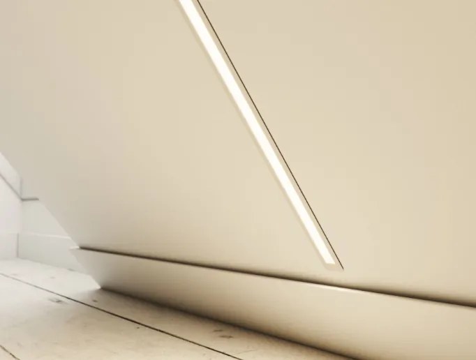 Led-Labs LED profil LUMINES typ U strieborný elox 1m