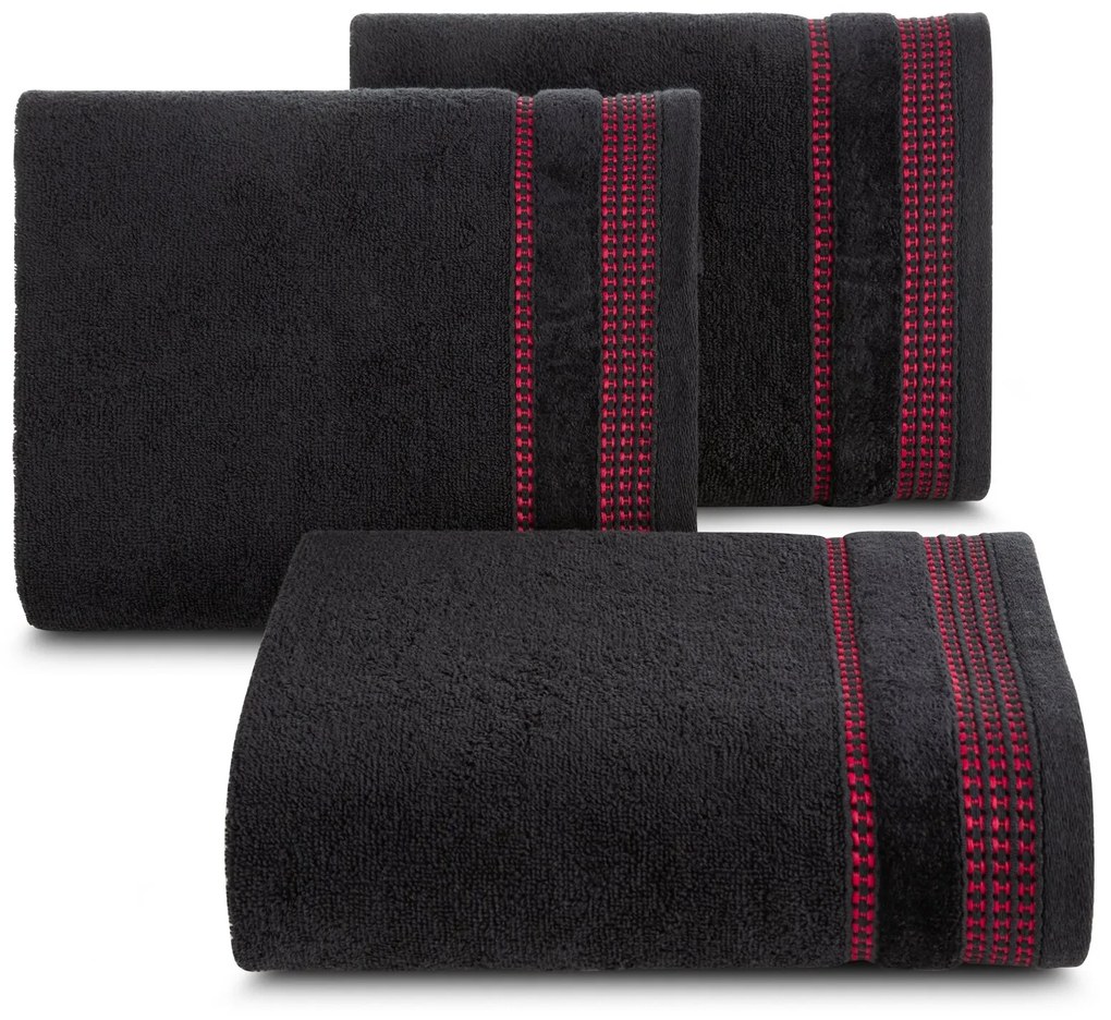 BAVLNENÝ UTERÁK AMANDA8 70X140 CM ČIERNA