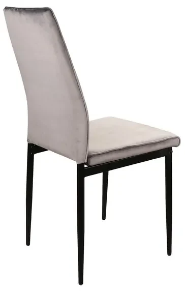 Jedálenská stolička Atom Velvet, svetlo sivá