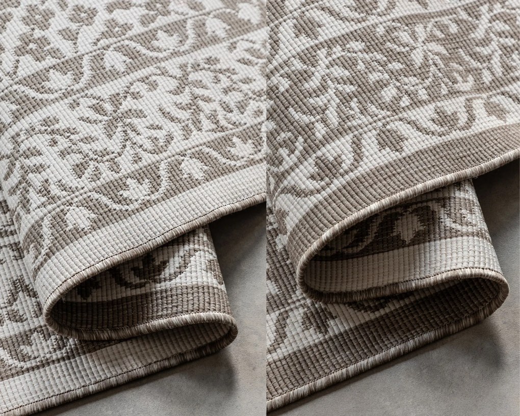 ELLE Decoration, Kusový koberec Gemini 106026 Linen z kolekcie Elle – na von aj na doma, 80x150, béžová, chodba / predsieň