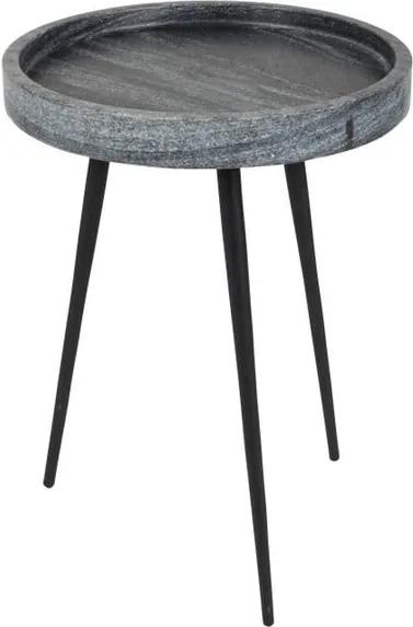 Odkladací stolík s doskou v dekore kameňa Zuiver, Ø 50 cm