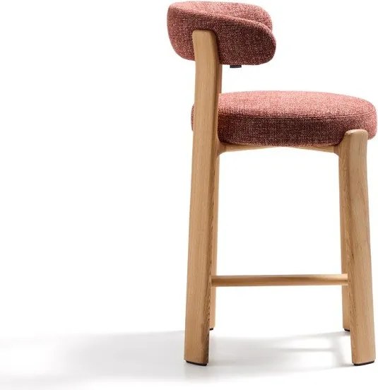 Barová stolička z jaseňového dreva v terakotovej farbe/v svetlo prírodnej farbe (výška sedadla 65 cm) Granite – Kave Home