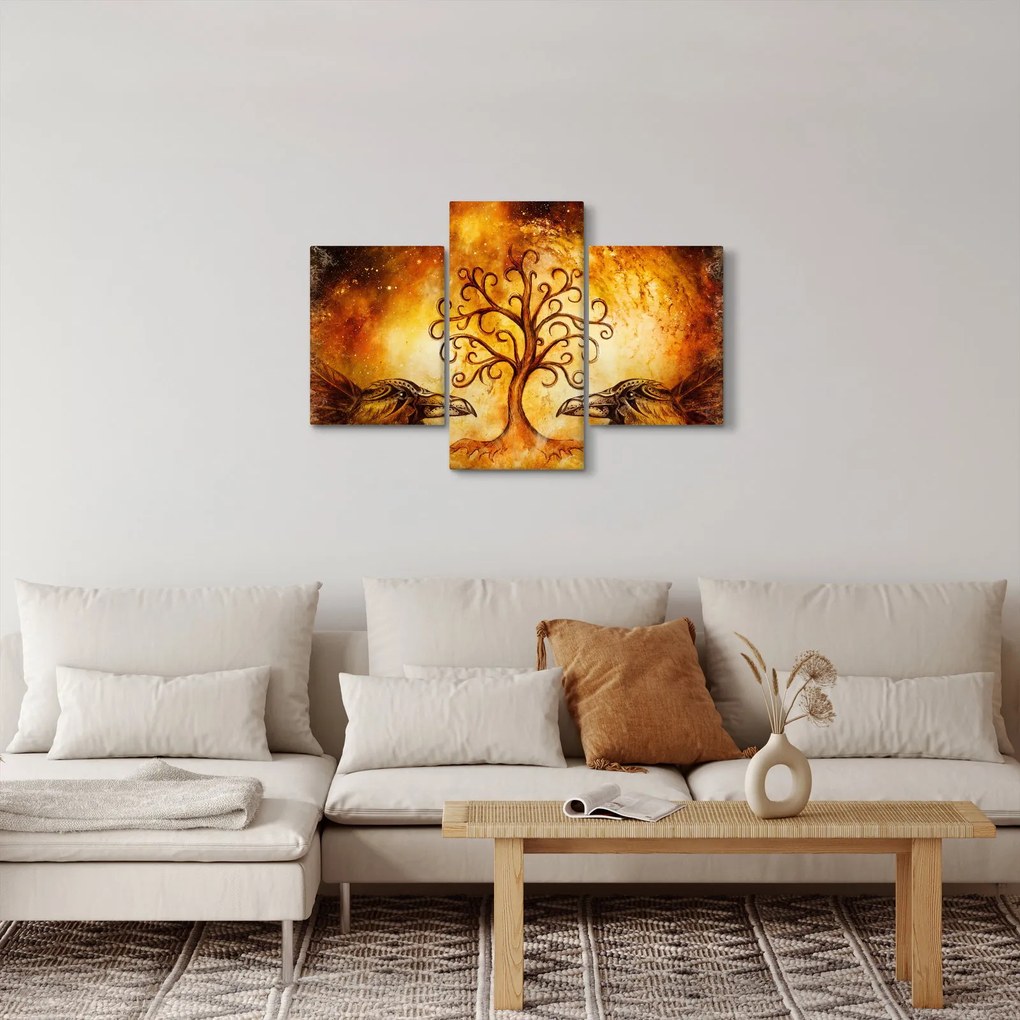 Prírodný abstraktný obraz stromu (90x60 cm)