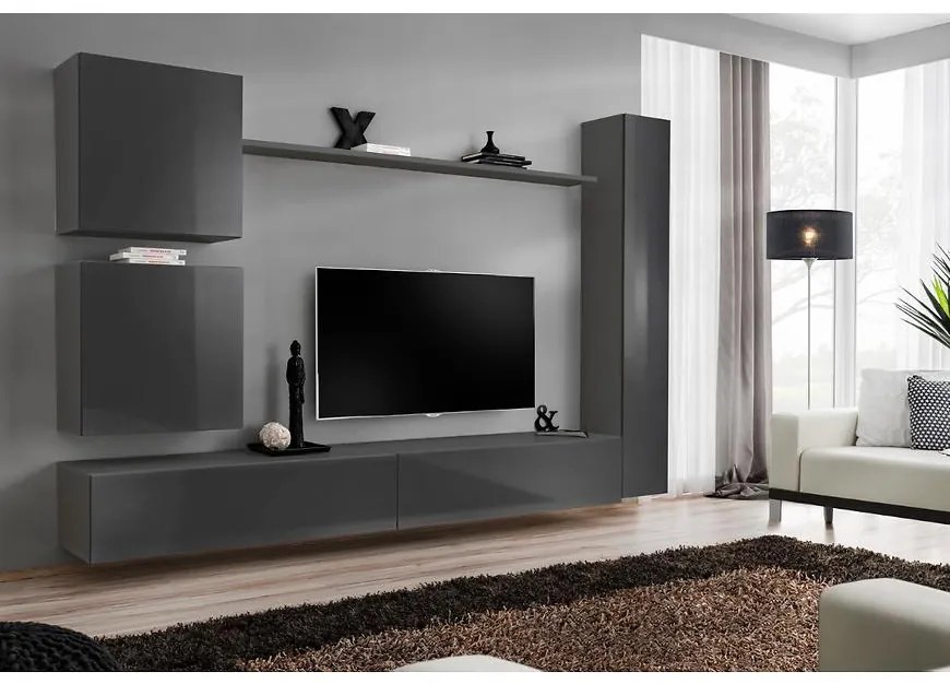 Obývacia stena Switch VIII Grafit