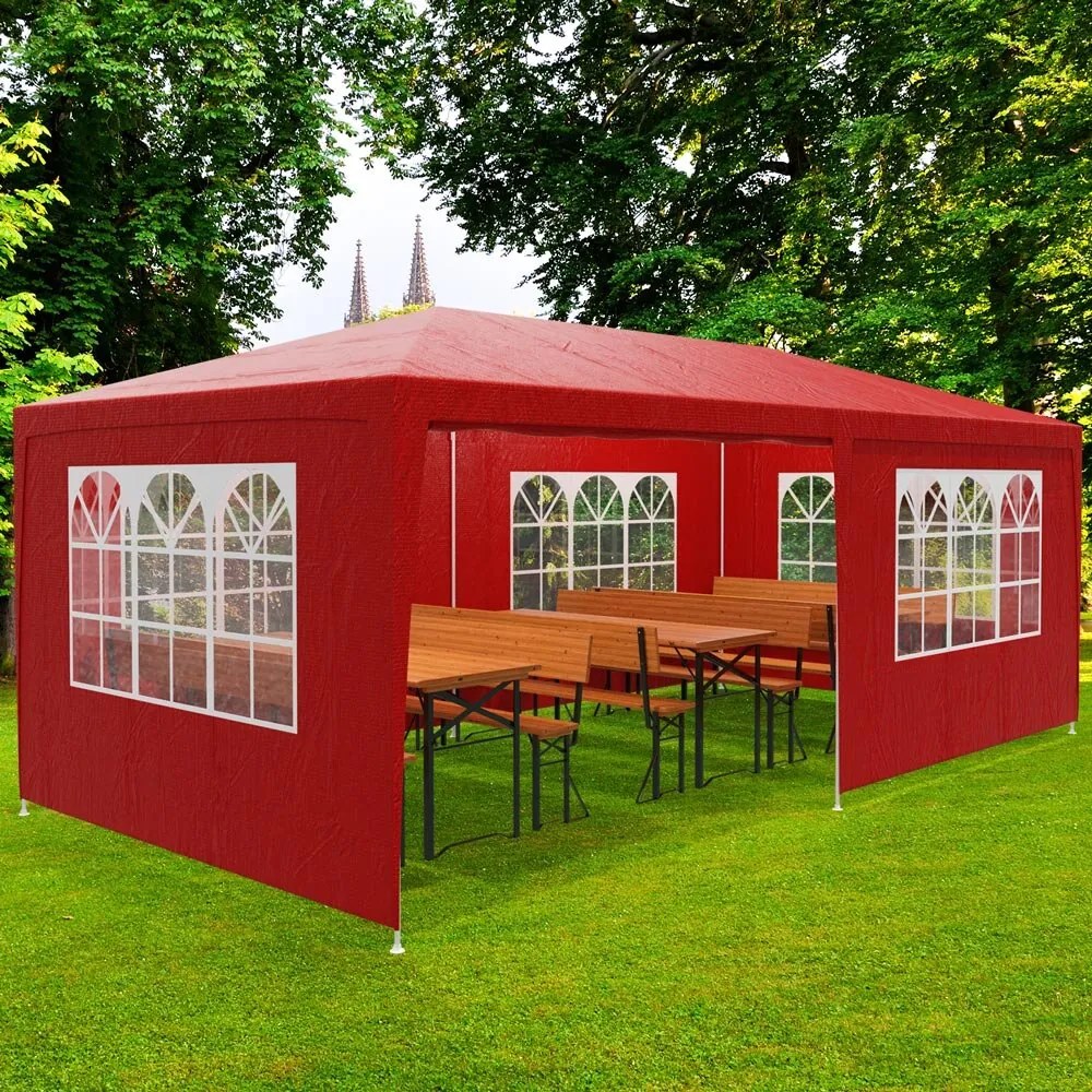 Párty stan NEAPOL, 3x6m, červená Jurhan