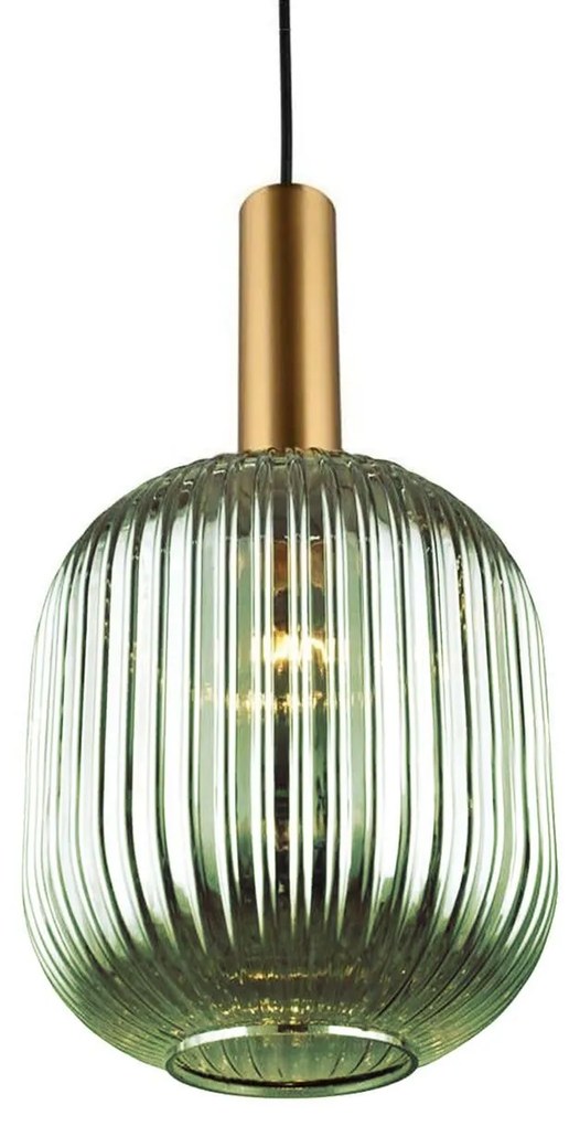 Toolight Toolight, sklenené závesné stropné svietidlo 1xE27 APP462-1CP, zelená, OSW-00592