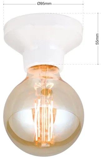 Orion - Stropné svietidlo FROST 1xE27/60W/230V biela