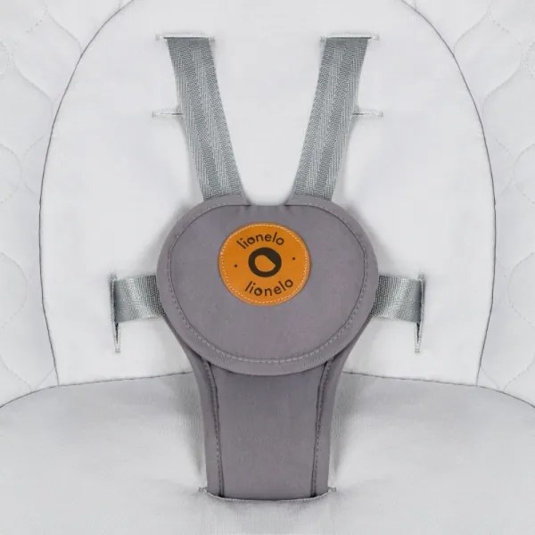 Lionelo - Detské húpacie lehátko s melódiou MELL Grey Stone 4xAA + diaľkové ovládanie