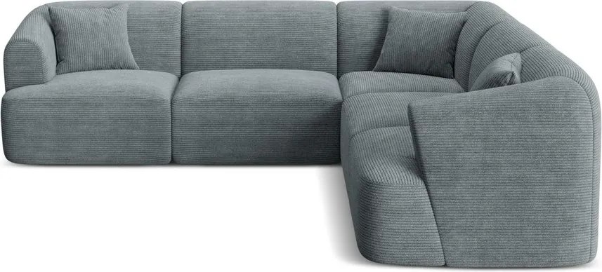 Tmavosivá menčestrová rohová pohovka Campi – Cosmopolitan Design