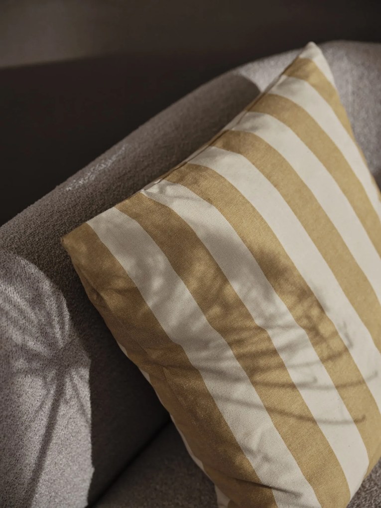 Ferm Living Vonkajšia obliečka na vankúš Strand Warm Yellow/Parchment 50 × 50 cm