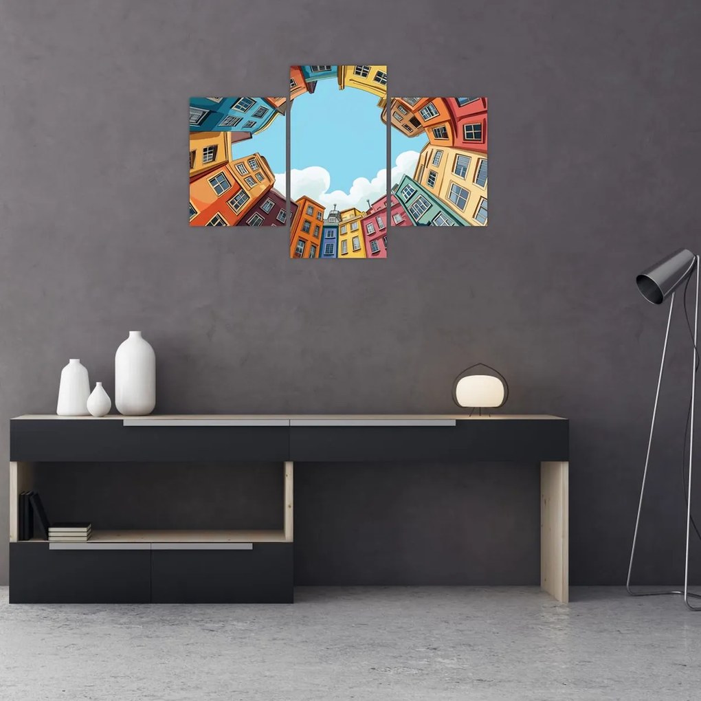 Obraz - Medzi domami (90x60 cm)