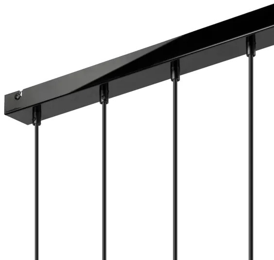 Luster na lanku SIMON 5xE27/60W/230V čierna