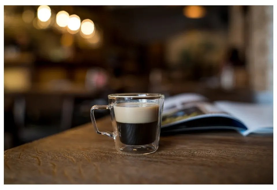 Sklenené hrnčeky v súprave 2 ks na espresso/dvojstenné 80 ml Diva – Vialli Design