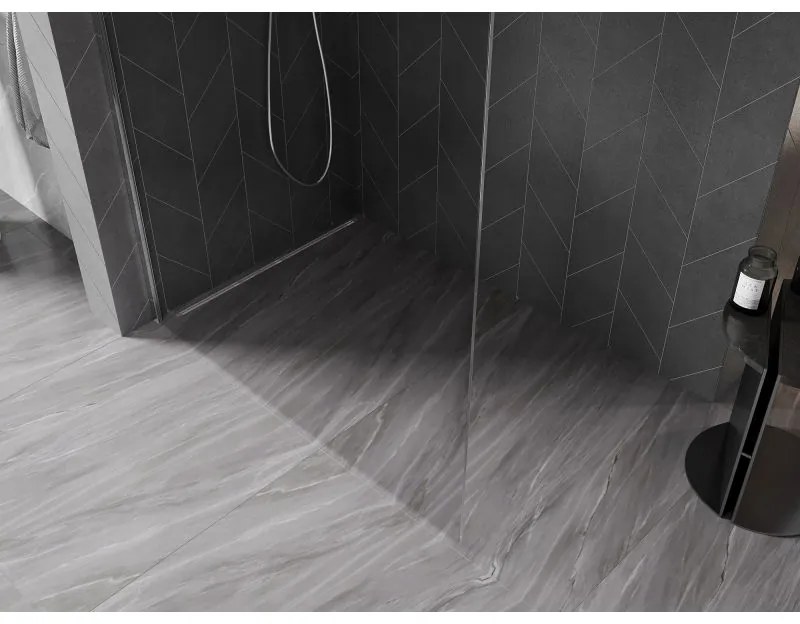 Mexen, Mexen Kioto-X L sprchová stena 110 x 200 cm, 10 mm priehľadná, chróm - 800-110-107-01-00-X