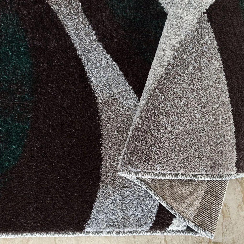 DY Sivo-zelený koberec s abstraktným vzorom Otto 01 Rozmer: 160x220 cm