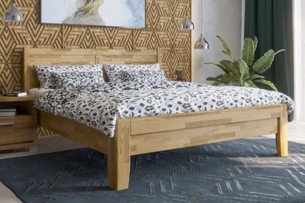 Amara Beds Masívna posteľ z dubového dreva Sion K3, farba D1, 180x200 cm