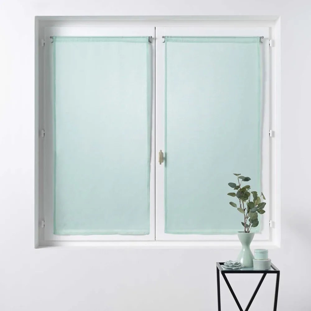Voálové záclony v mentolovej farbe v súprave 2 ks 60x120 cm Sandra – douceur d'intérieur