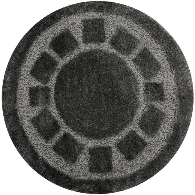 Kúpeľňový koberček Ocean tmavosivý kruh