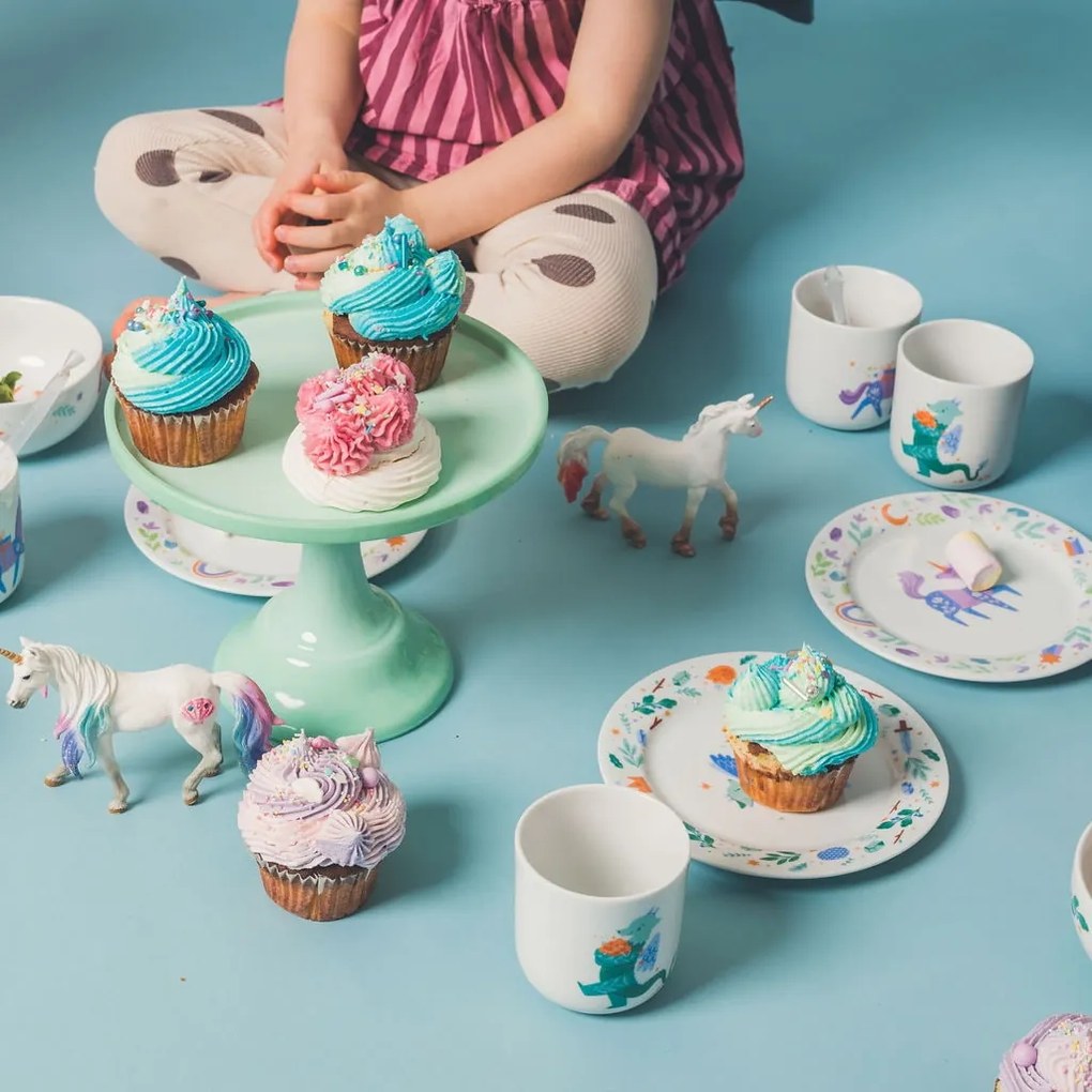 Bella Rose Detský porcelánový tanier Jednorožec Ø 19 cm