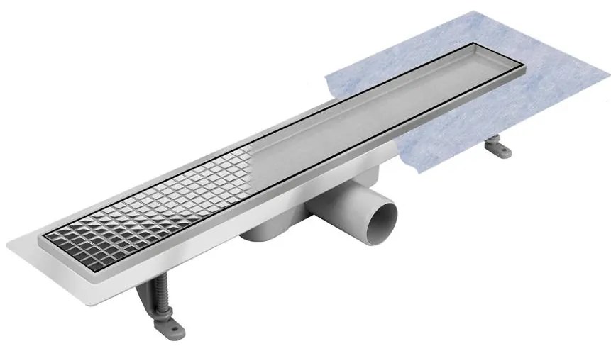 Odtokový žľab Reverzibilné Duplex Inox Dlaž / satén 1000