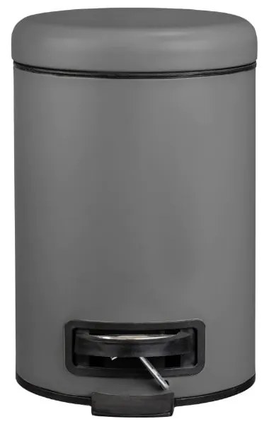 Sivý pedálový oceľový odpadkový kôš 3 l Leman – Wenko