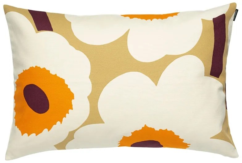 Obliečka na vankúš Unikko 40x60, béžovo-oranžový