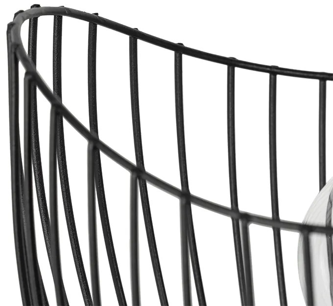 Moderná stolná lampa čierna 20 cm - Pua