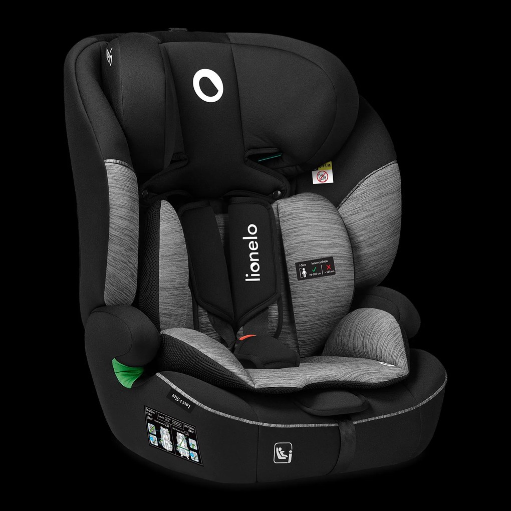 Autosedačka Lionelo Levi I-Size 76 - 150 cm Farba: Sporty Black