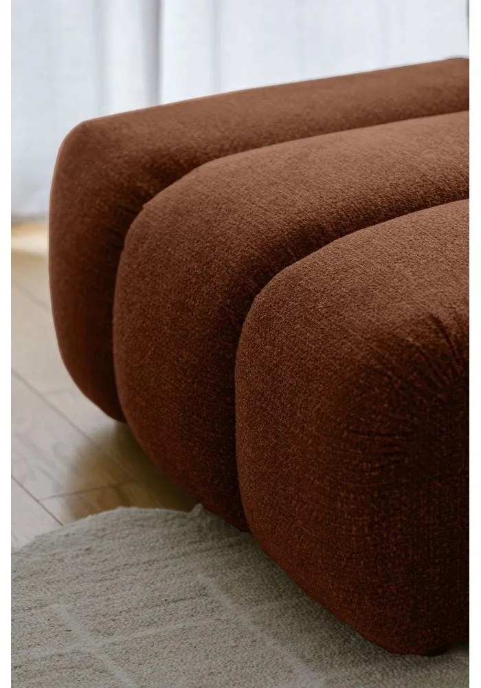 Terakotová rohová pohovka (ľavý roh/s leňoškou) Shell – Miuform