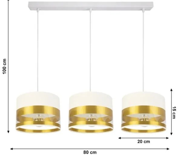 Luster na lanku MILO 3xE27/60W/230V zlatá