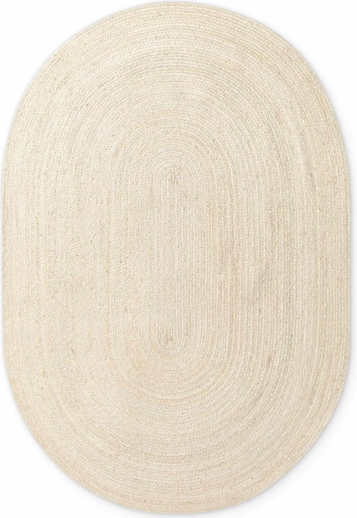 Kusový koberec Jute Braided 106007 Ivory ovál, 160x230 ovál, béžová, chodba / predsieň, Hanse Home