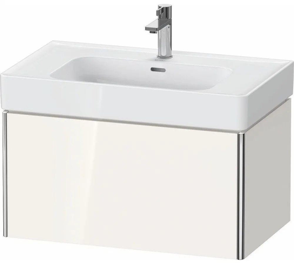 DURAVIT XSquare závesná skrinka pod umývadlo, 1 zásuvka, 784 x 470 x 397 mm, biela vysoký lesk, XS4279022220000
