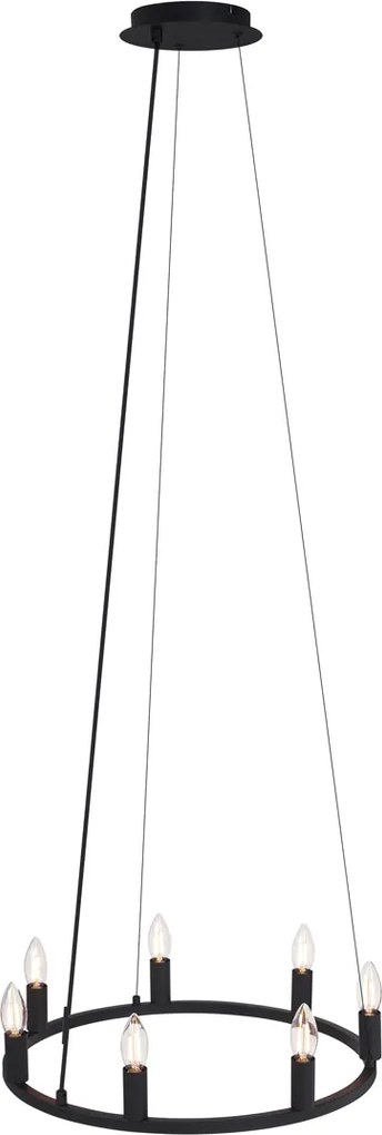 Inteligentné závesné svietidlo čierne 7-svetiel Vrátane WiFi C35 - Knight