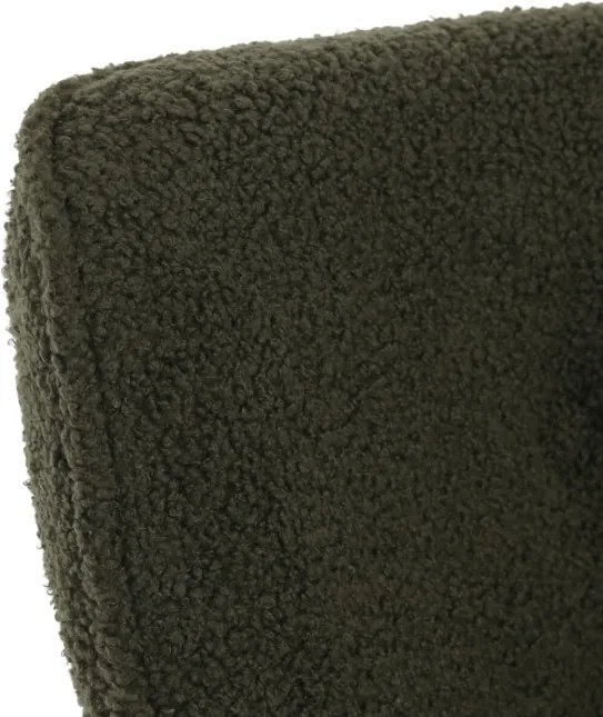 Kreslo zelené bouclé s podnožkou AK-319 GRN2