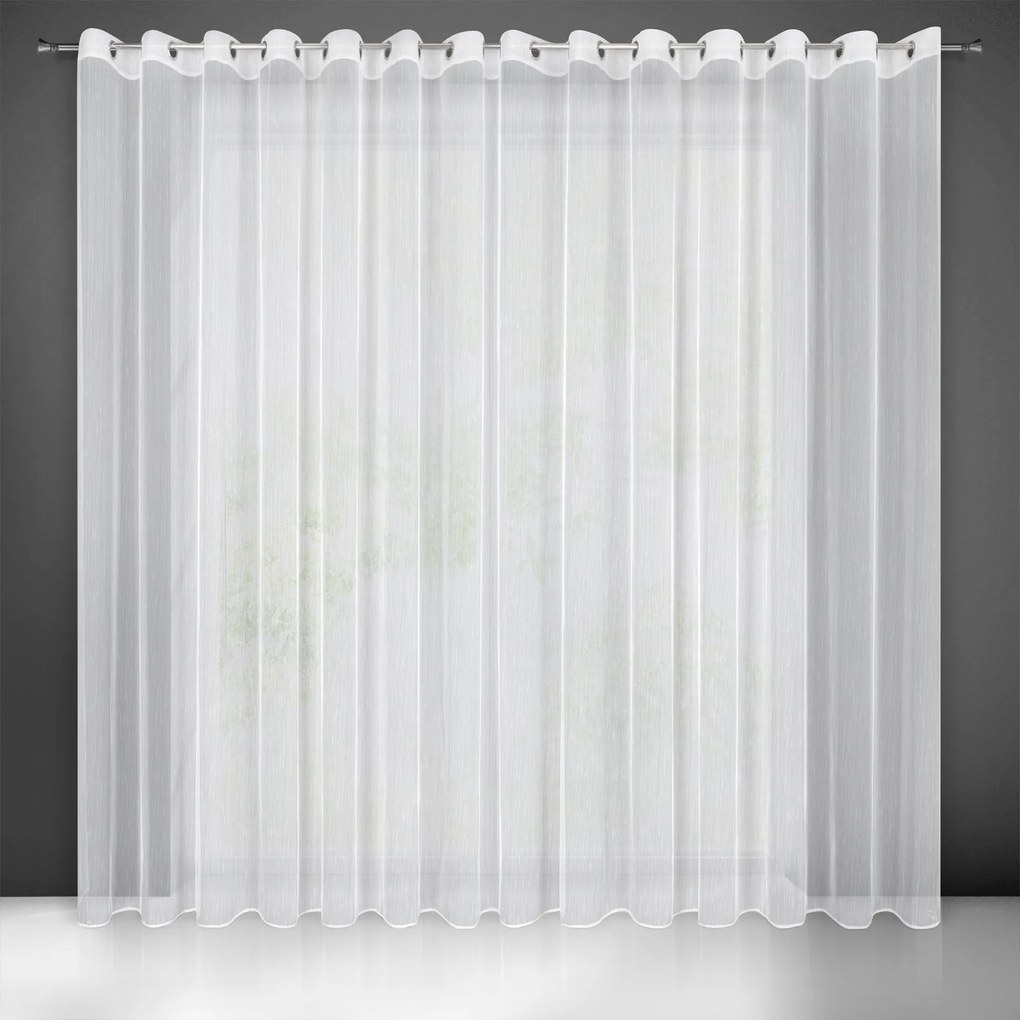 ZÁCLONA NA KRÚŽKOCH PILAR 350X250 CM BIELA